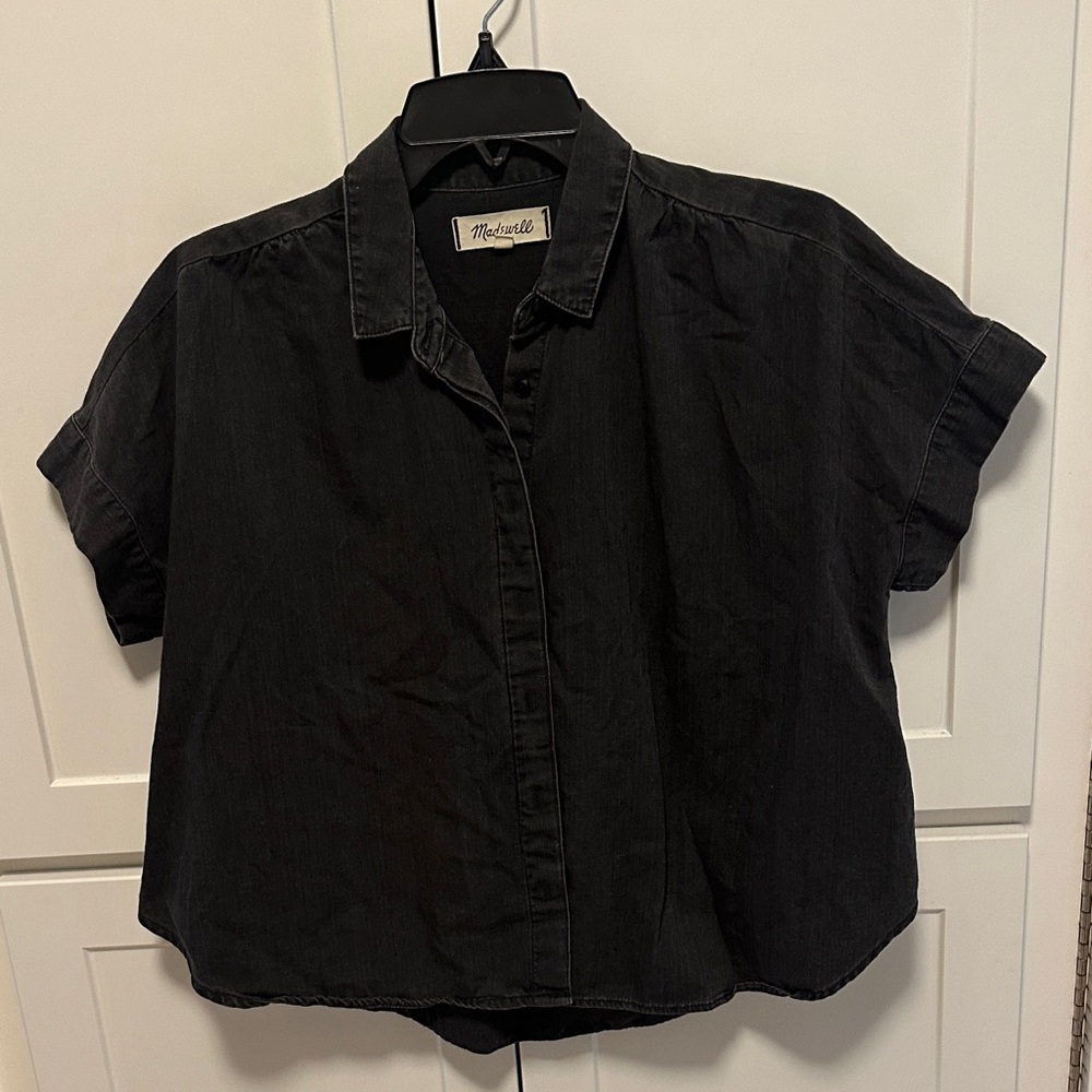 Black Button-Up denim Shirt